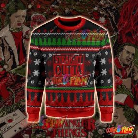 Stranger Things Straight Outta 3D Print Ugly Christmas Sweatshirt