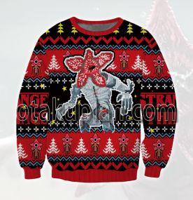 Stranger Things The Demogorgon 3D Printed Ugly Christmas Sweatshirt