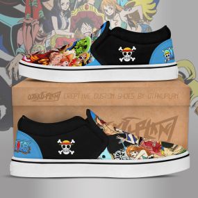 Straw Hat Pirates Slip On One Piece Anime Sneakers Shoes