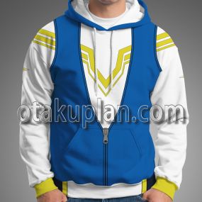 Street Fighter 6 LUKE Blue Vest Cosplay Hoodie