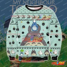 Studio Ghibli Totoro Ttv6 3D Print Ugly Christmas Sweatshirt