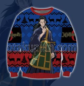 Suguru Geto Anime Blue 3D Printed Ugly Christmas Sweatshirt