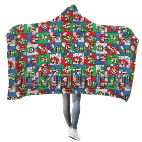 Super Mario Luigi And Mario Hooded Blanket
