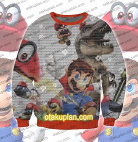 Super Mario Odyssey 3D Print Ugly Christmas Sweatshirt