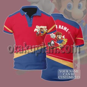 Super Mario Odyssey Custom Name Polo Shirt