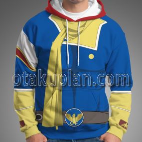 Super Smash Bros F-Zero GX Captain Falcon Blue Suit Cosplay Hoodie