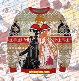 Sword Art Online Beater 3D Printed Ugly Christmas Sweatshirt