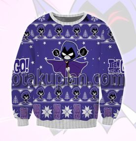 Teen Titan Raven 3D Printed Ugly Christmas Sweatshirt