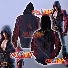 Tekken Jin Kazama Cosplay Zip Up Hoodie Jacket