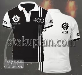 The 100 Tv Series  Black And White Custom Name Polo Shirt