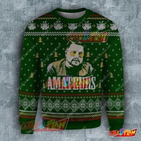 The Big Lebowski Amateurs 3D Print Ugly Christmas Sweatshirt