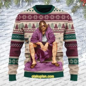 The Big Lebowski Inspired Bathroom 3D Print Ugly Christmas Sweatshirt
