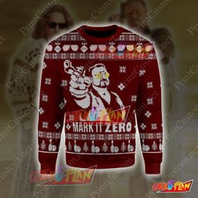 The Big Lebowski Mark It Zero 3D Print Ugly Christmas Sweatshirt V2