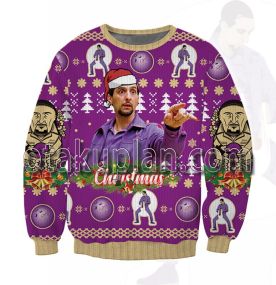 The Big Lebowski Purple Jesus Ball 3d Printed Ugly Christmas Sweatshirt