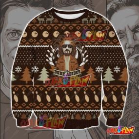 The Big Lebowski The Dude Abides 3D Print Ugly Christmas Sweatshirt