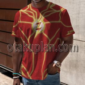 The Flash 2023 Barry Allen Battle Suit Cosplay T-shirt