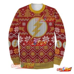 The Flash 3D Print Ugly Christmas Sweatshirt V2