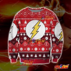 The Flash 3D Print Ugly Christmas Sweatshirt