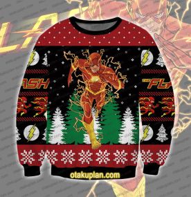 The Flash Barry Allen 3D Printed Ugly Christmas Sweatshirt