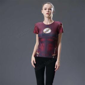 The Flash Barry Allen Short Sleeve Compression Shirt For Women