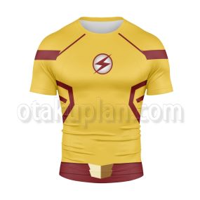 The Flash Kid Flash Wally West Rash Guard Compression Shirt
