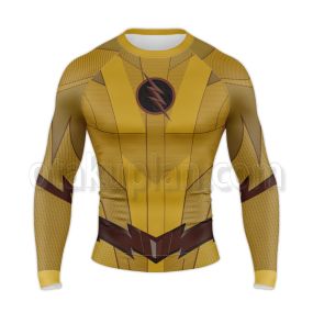 The Flash Season 8 Reverse Flash Long Sleeve Rash Guard Compression Shirt