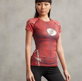 The Flash Womens Short Sleeve Compression Rashguard