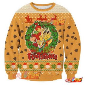 The Flintstones 0411 3D Print Ugly Christmas Sweatshirt