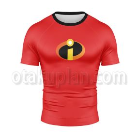 The Incredibles Mr Incredible Red Rash Guard Compression Shirt