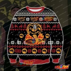 The Karate Kid 0609 V1 Knitting Pattern 3D Print Ugly Christmas Sweatshirt