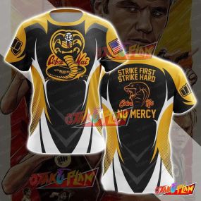 The Karate Kid Cobra Kai Strike First Strike Hard No Mercy T-shirt