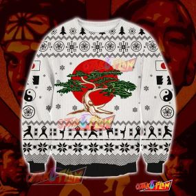 The Karate Kid Miyagi-do Knitting Pattern 3D Print Ugly Christmas Sweatshirt
