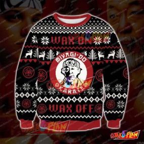 The Karate Kid Wax On Wax Off 3D Print Pattern Ugly Christmas Sweatshirt