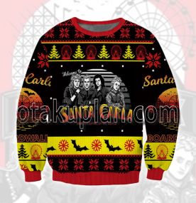 The Lost Boys Santa Red and Yellow 3D Printed Ugly Christmas Sweatshirt