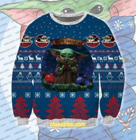 The Mandalorian Grogu 3D Printed Ugly Christmas Sweatshirt
