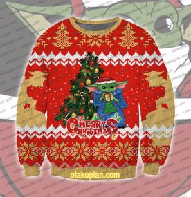 The Mandalorian Grogu Cute 3D Printed Ugly Christmas Sweatshirt