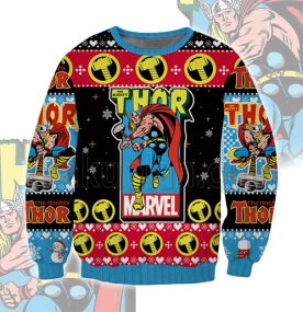 The Mighty Thor 2023 3D Printed Ugly Christmas Sweatshirt