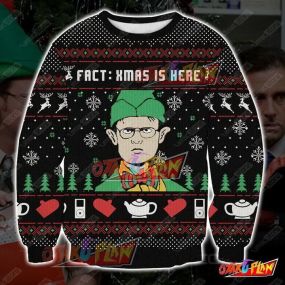 The Office Dwight Xmas Is Here 3D Print Ugly Christmas Sweatshirt