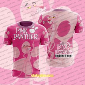 The Pink Panther Footprint Pattern T-Shirt