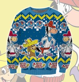 The Quick Draw Mcgraw Show 2023 3D Printed Ugly Christmas Sweatshirt