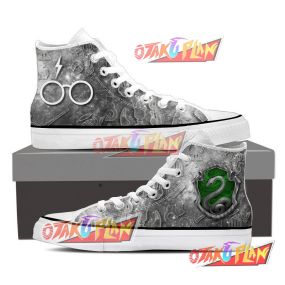 The Slytherin Snake Harry Potter High Top Shoes