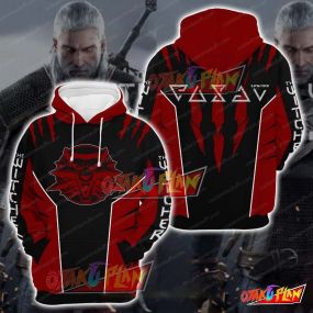 The Witcher Red And Black Pullover Hoodie