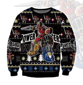 The Zord Has Come Power Rangers 3D Printed Ugly Christmas Sweatshirt