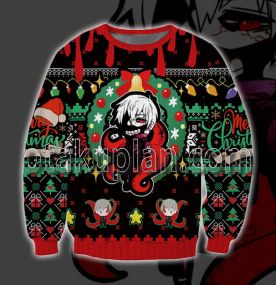 Tokyo Ghoul Chibi Anime 3D Printed Ugly Christmas Sweatshirt