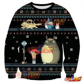 Totoro 0411 3D Print Ugly Christmas Sweatshirt