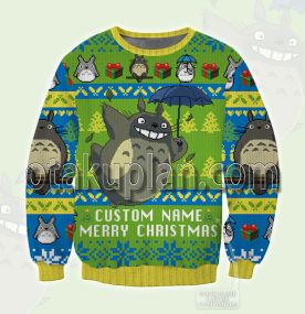 Totoro Custom Name 3D Printed Ugly Christmas Sweatshirt