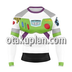 Toy Story Buzz Lightyear Long Sleeve Rash Guard Compression Shirt