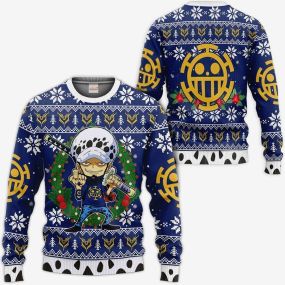 Trafalgar Law Ugly Christmas Sweater One Piece Hoodie Shirt