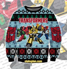 Transformers Merry Christmas 3D Printed Ugly Christmas Sweatshirt