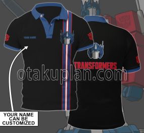 Transformers Optimus Prime Custom Name Polo Shirt